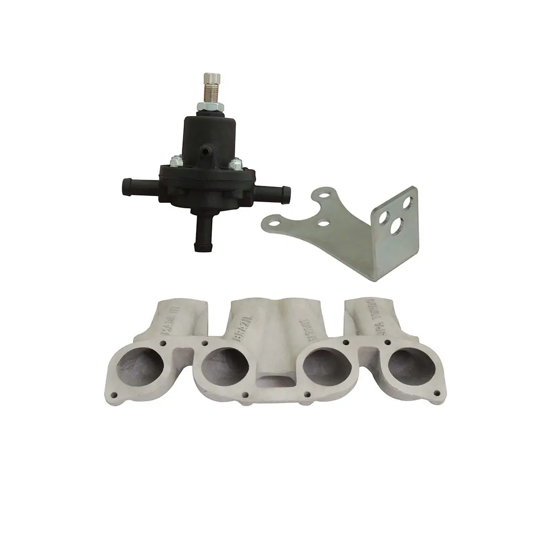 Vw Mki Mkii Gti 1.8L 2.0L 8V Sohc Dual Downdraft Intake Manifold + 0-30 Psi Fuel Pressure Regulator + Bracket 1