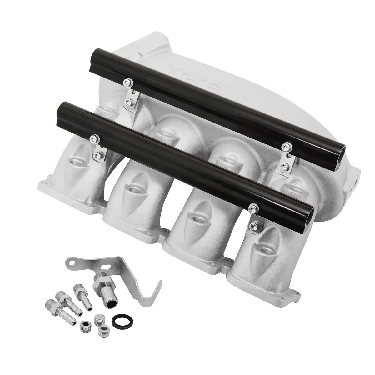 Spa Turbo Cast Aluminum Intake Manifold For Transverse Vw/Audi 1.8T With 8 Injectors Fuel Rail Kit (Left Side Oem Throttle) 1
