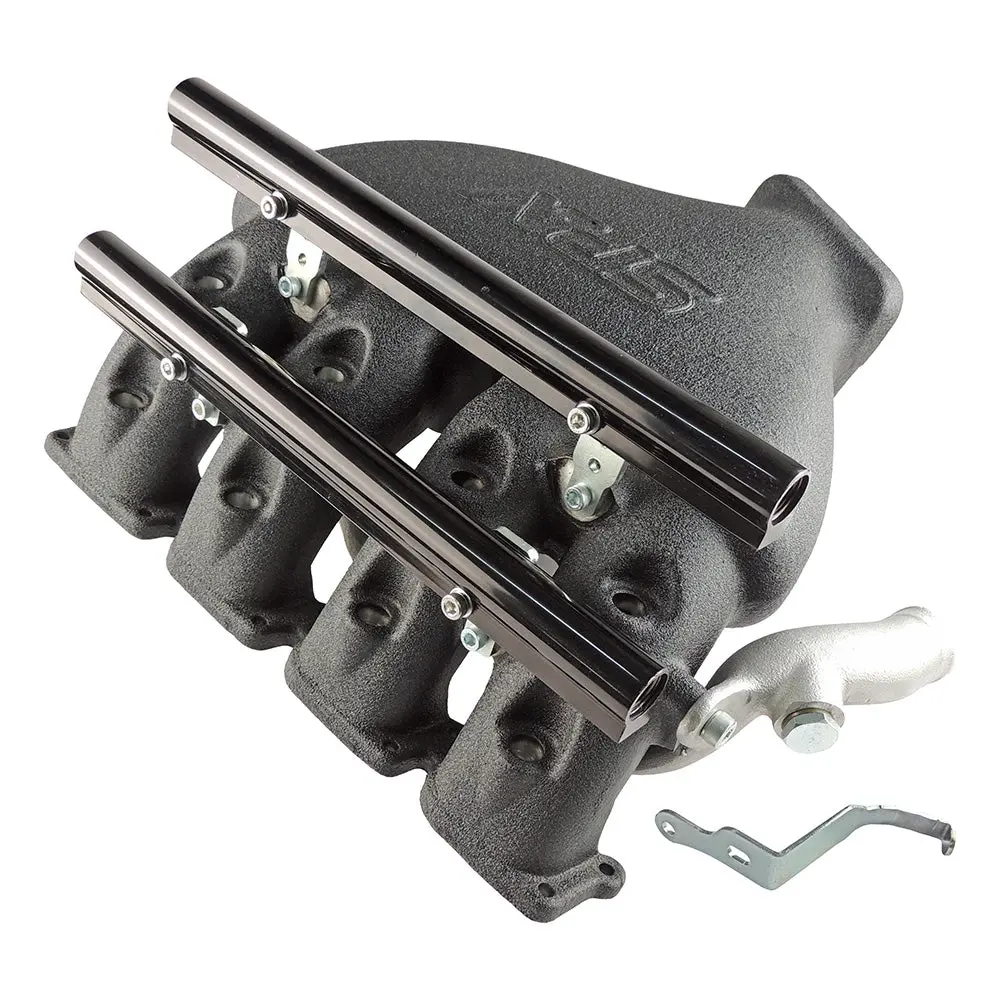 Spa Turbo Cast Aluminum Intake Manifold For Longitudinal Vw/Audi 1.8T With 8 Injectors Fuel Rail Kit (Oem Throttle) Black - Pre Sale 1