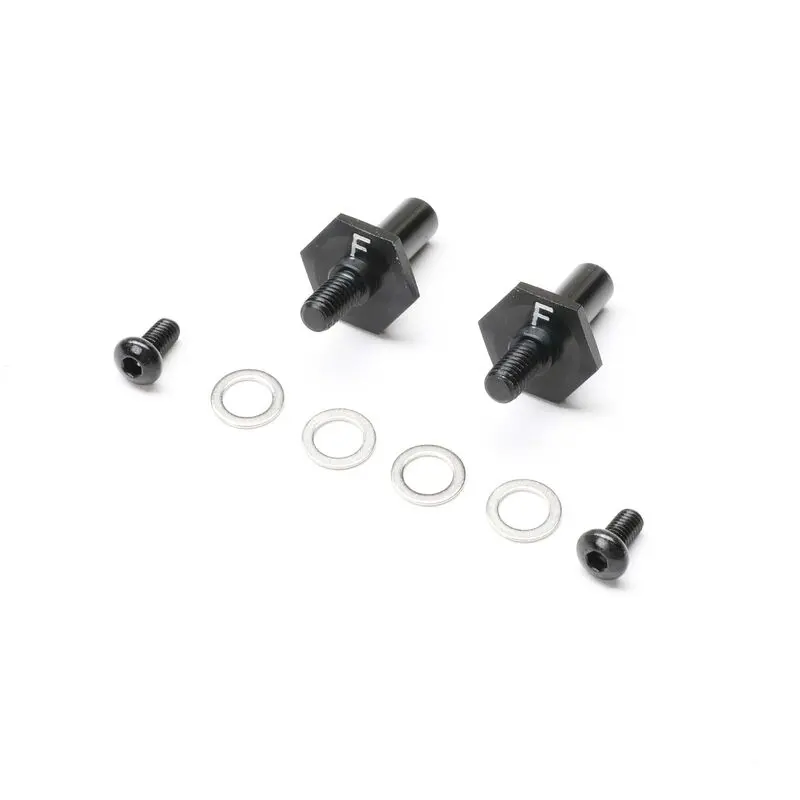 Front Axle Set, Aluminum, Black, 12Mm: 22S Sprint 1