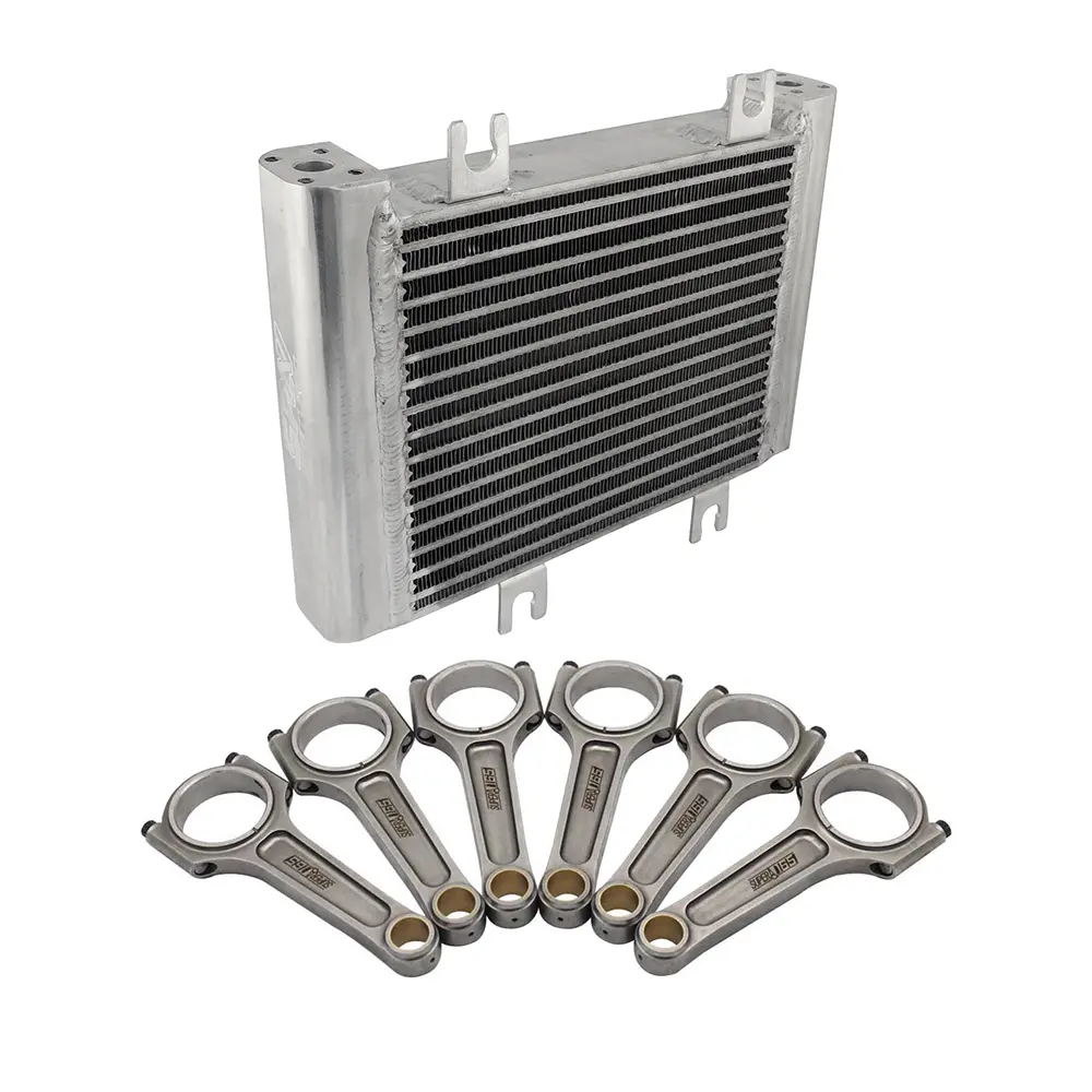 Spa Turbo 09-16 For Gtr R35 Billet Aluminum Oil Cooler -Replaces 21305Jf02b Direct Bolt On + 165Mm X 23Mm Super A Forged Con Rod Set With 7/16" Bolts 1