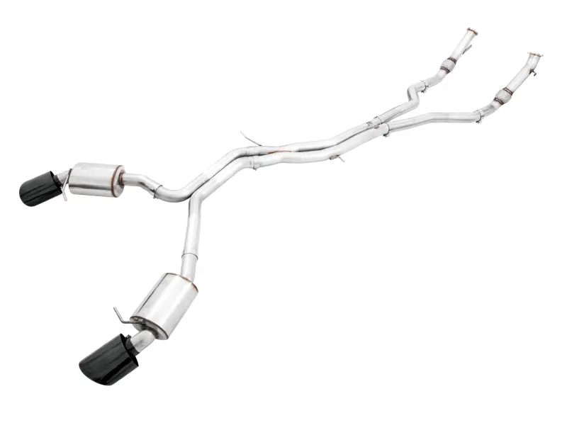 Awe Tuning Audi B9.5 Rs5 Sportback Non-Resonated Touring Edition Exhaust - Rs-Style Diamond Blk Tips 1