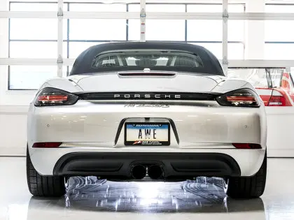Awe Switchpath™ Catback Exhaust For Porsche 718 Boxster/Cayman (Pse Only) - Diamond Black Tips 2