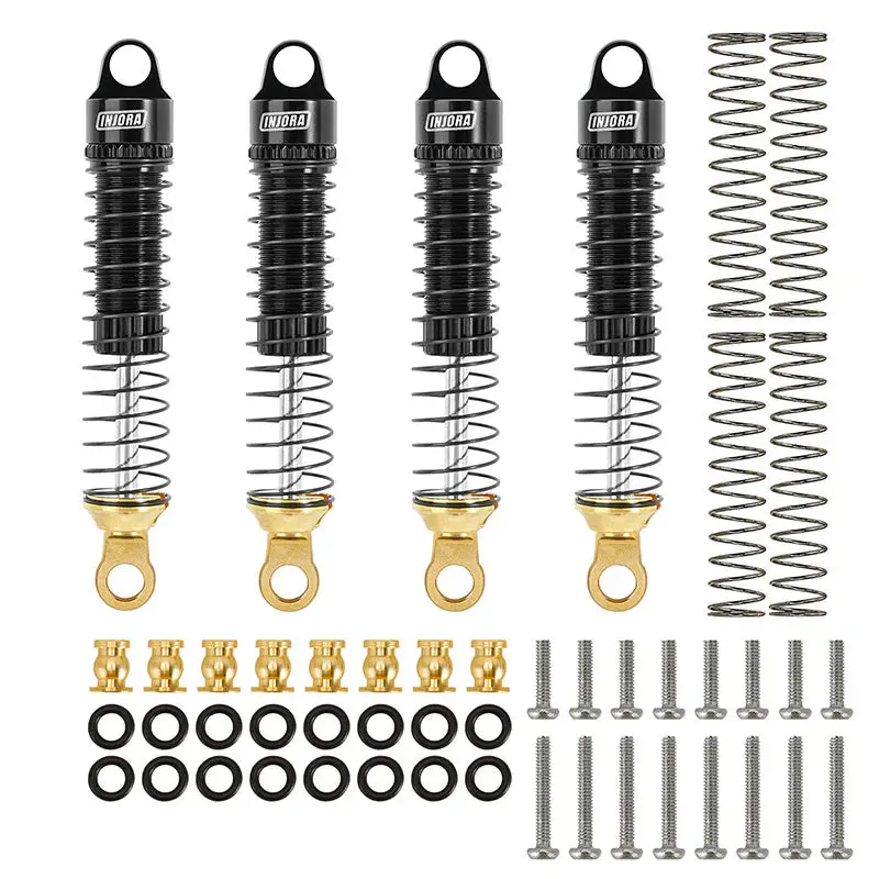 Injora 59Mm Long Threaded Oil Shocks With Brass End For 1/18 Trx4m 1