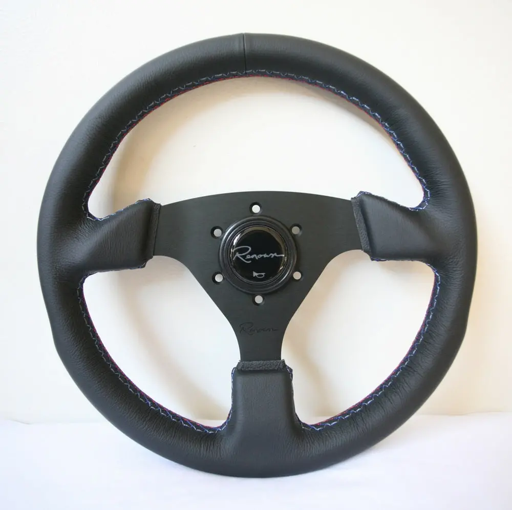 Renown Clubsport Motorsport Steering Wheel - Tricolor Stitching 1