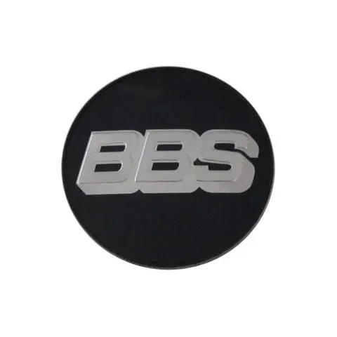 Genuine Bbs Ra / Vz / 5X100 Rx-Ii / 5X100 Ch / 5X100 Ck Logo Cap Set (Black/Silver) - Set Of 4 1
