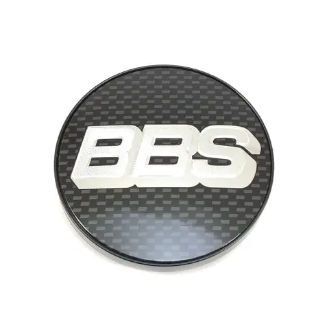 Genuine Bbs Ra / Vz / 5X100 Rx-Ii / 5X100 Ch / 5X100 Ck Logo Cap Set (Carbon/Silver) 1