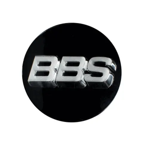Genuine Bbs Ra / Vz / 5X100 Rx-Ii / 5X100 Ch / 5X100 Ck 3D-Text Logo Cap Set (Black/Silver) 1