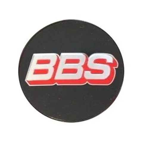 Genuine Bbs Ra / Vz / 5X100 Rx-Ii / 5X100 Ch / 5X100 Ck Logo Cap Set (Black/Red) 1