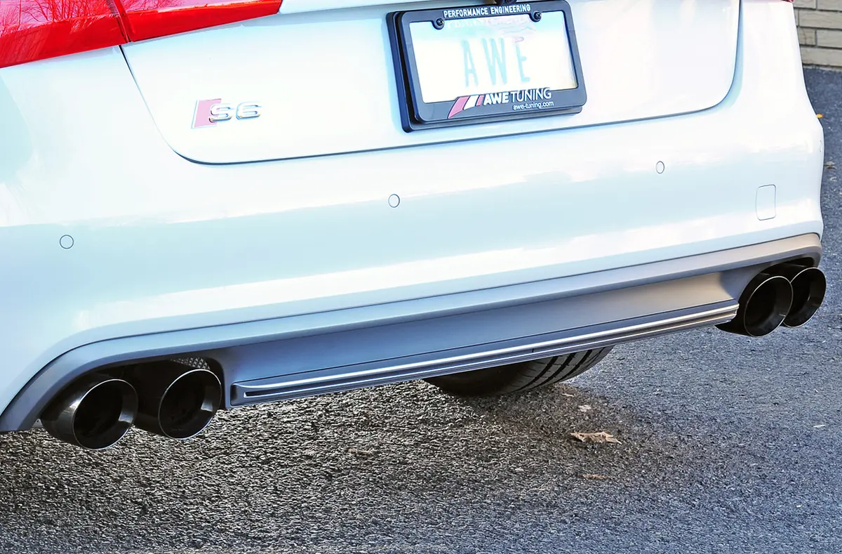 Awe Touring Edition Exhaust For Audi C7 S6 4.0T - Diamond Black Tips 2