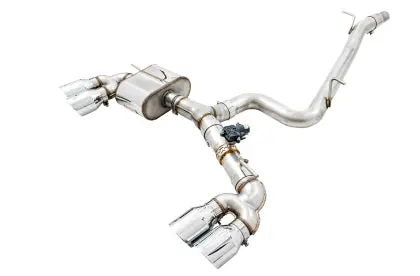 Awe Switchpath™ Exhaust For Vw Mk7 Golf R - Chrome Silver Tips 1