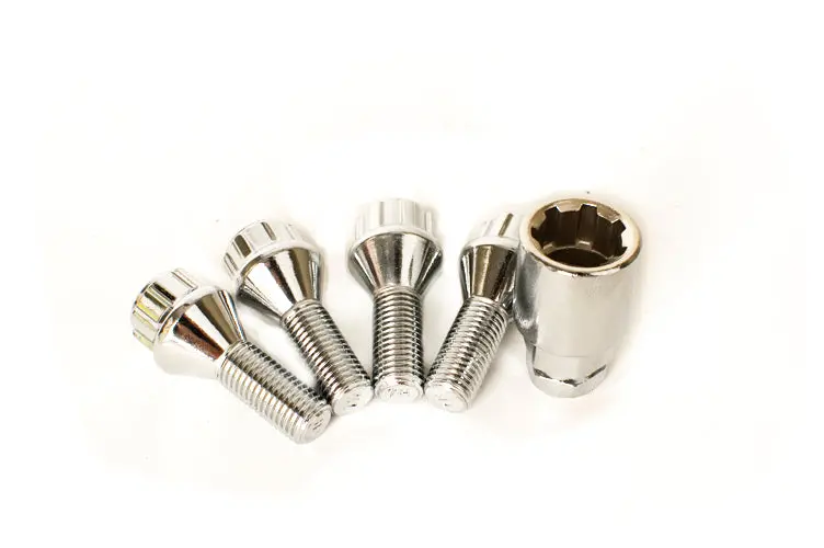 Wheel Lock Kit 12Mm - Cone Seat (Silver) 1