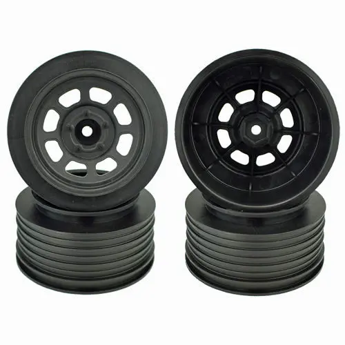 Speedway Sc Wheels For Traxxas Slash Rear / 21.5Mm Bksp / Black / 4Pcs 1