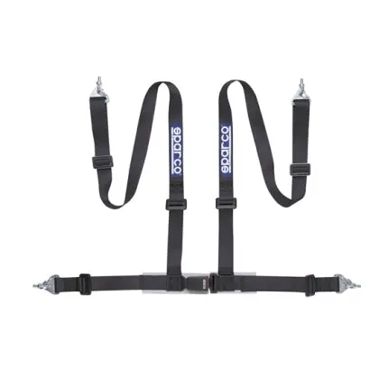 Sparco Seat Harness/Belt - 2 Inch 4Pt Snap-In - Black 1