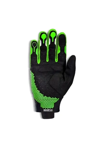 Sparco Competition Gloves Hypergrip+ - Black/Green - Size 12 (X-Large) 2
