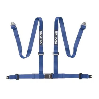 Sparco Seat Harness/Belt - 2 Inch 4Pt Bolt-In - Blue 1