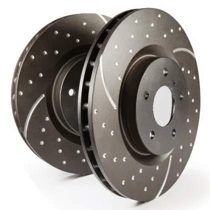 Front Brake Rotors Ebc Slotted And Dimpled - Pair 10.9" (276X22) 1