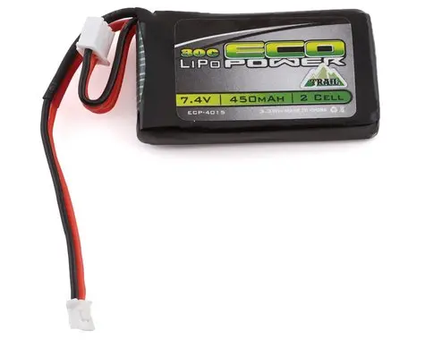 Ecopower "Trail" For Scx24 2S 30C Lipo Battery W/Ph2.0 Connector (7.4V/450Mah) 1