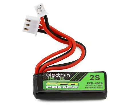 Ecopower "Electron" 2S 30C Lipo Battery Pack (7.4V/160Mah) (Axial® Scx30™) W/Ph2.0 Connector 1