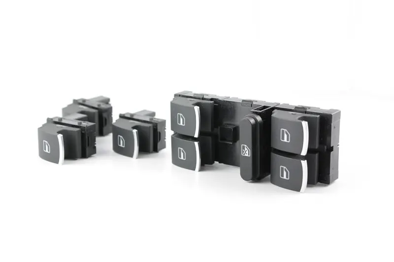4-Door Brushed Aluminum Window Switch Set 2