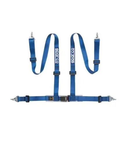 Sparco Seat Harness/Belt - 2 Inch 4Pt Snap-In - Blue 1