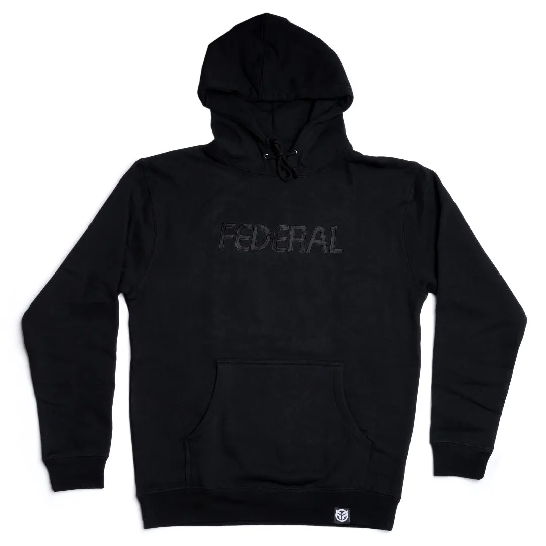 Federal Embroidered Hoodie - Black 1