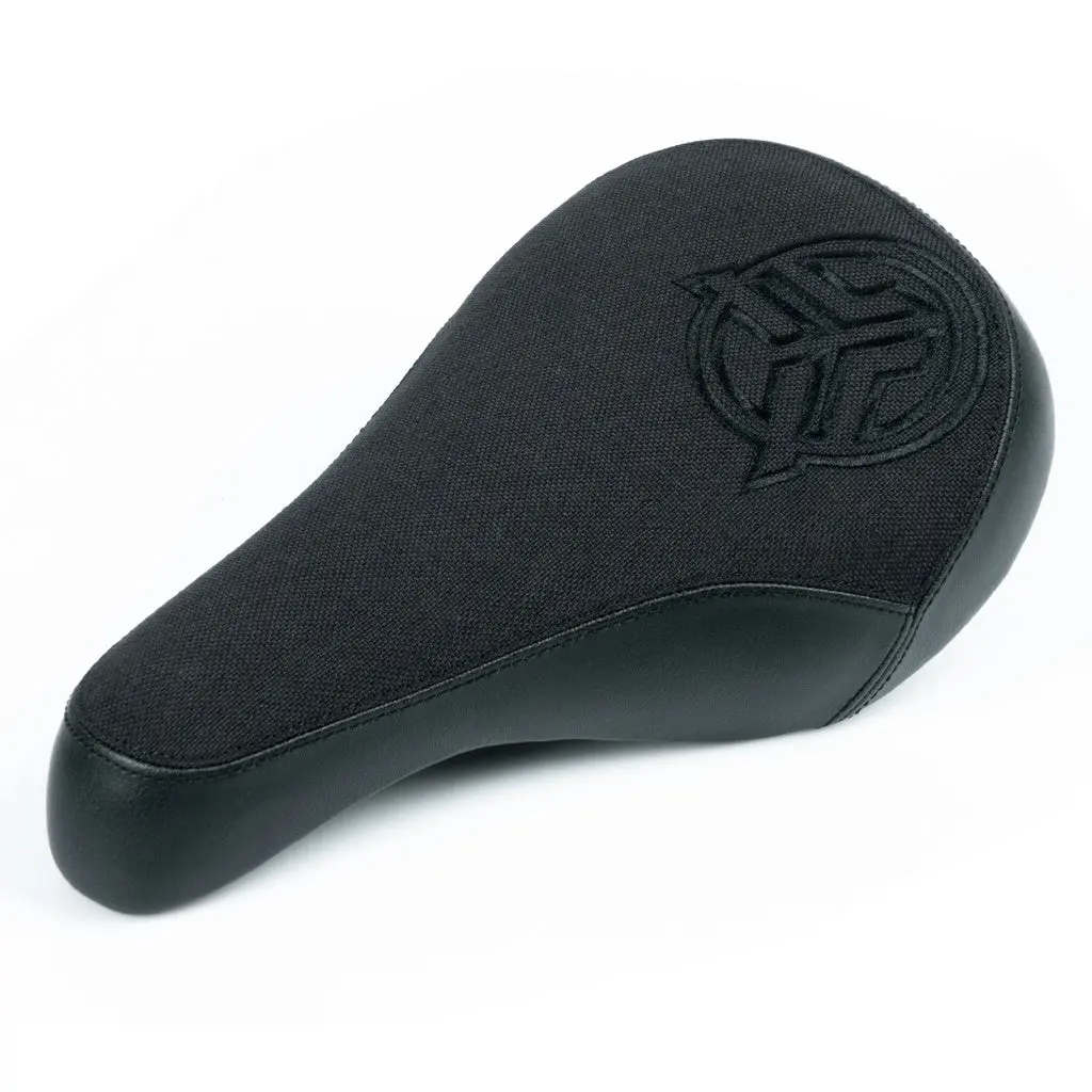 Federal Mid Stealth Logo Seat - Black Canvas Top With Faux Leather Panels And Black Embroidery 1