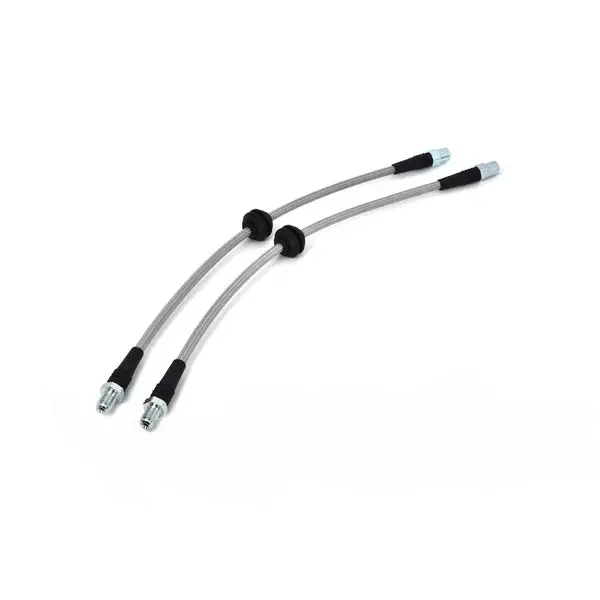 Tech-53 Front Stainless Steel Brake Line Pair (E30) 1