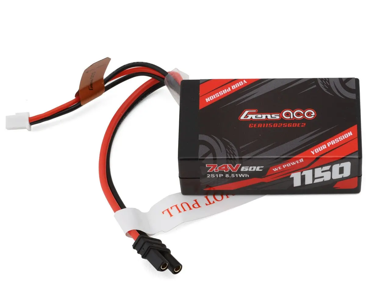 Gens Ace 2S 60C Hardcase Lipo Battery Pack (7.4V/1150Mah) W/Iec2 Connector 1