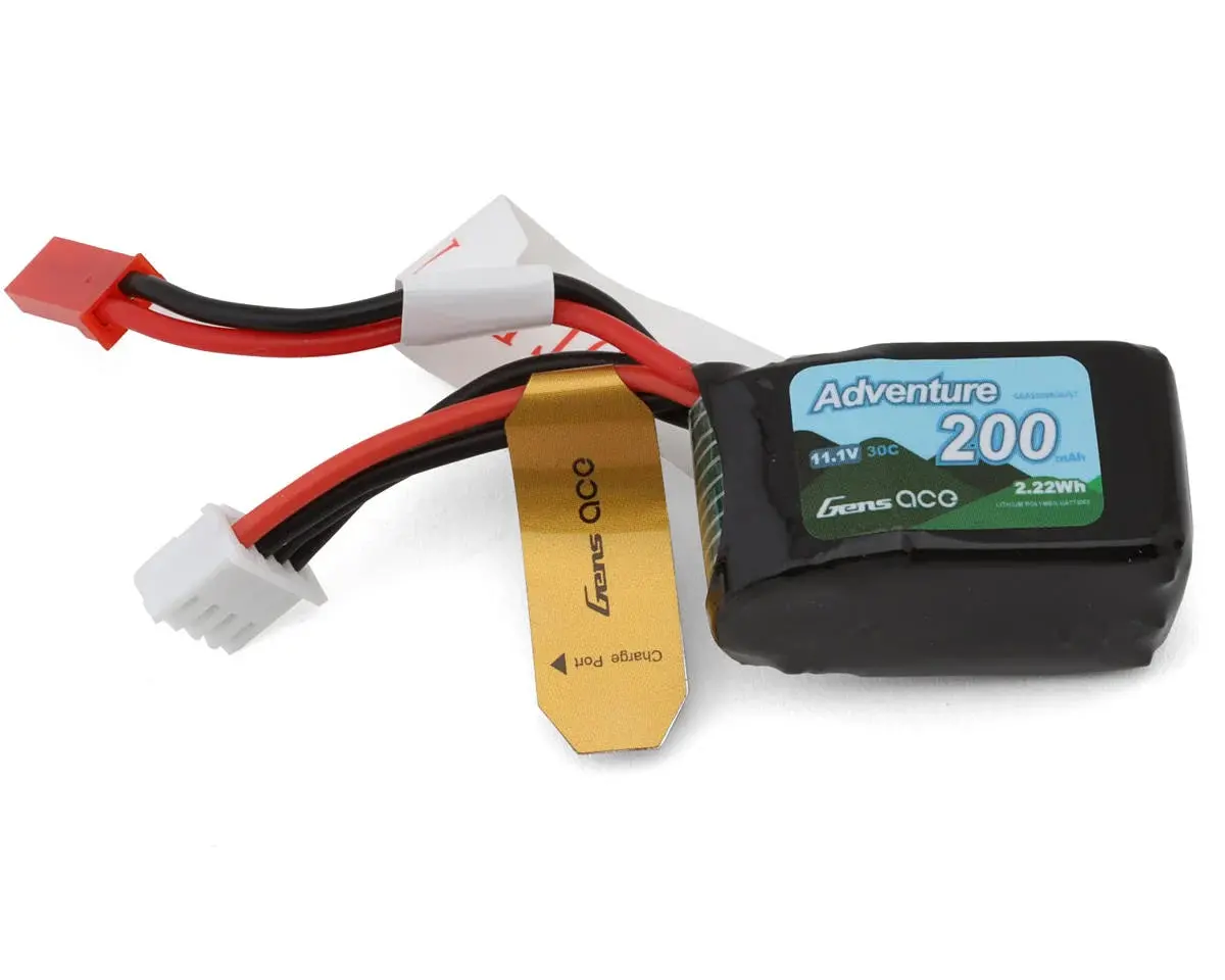 Gens Ace 3S 30C Adventure Lipo Battery Pack (11.1V/200Mah) W/Jst Connector 1