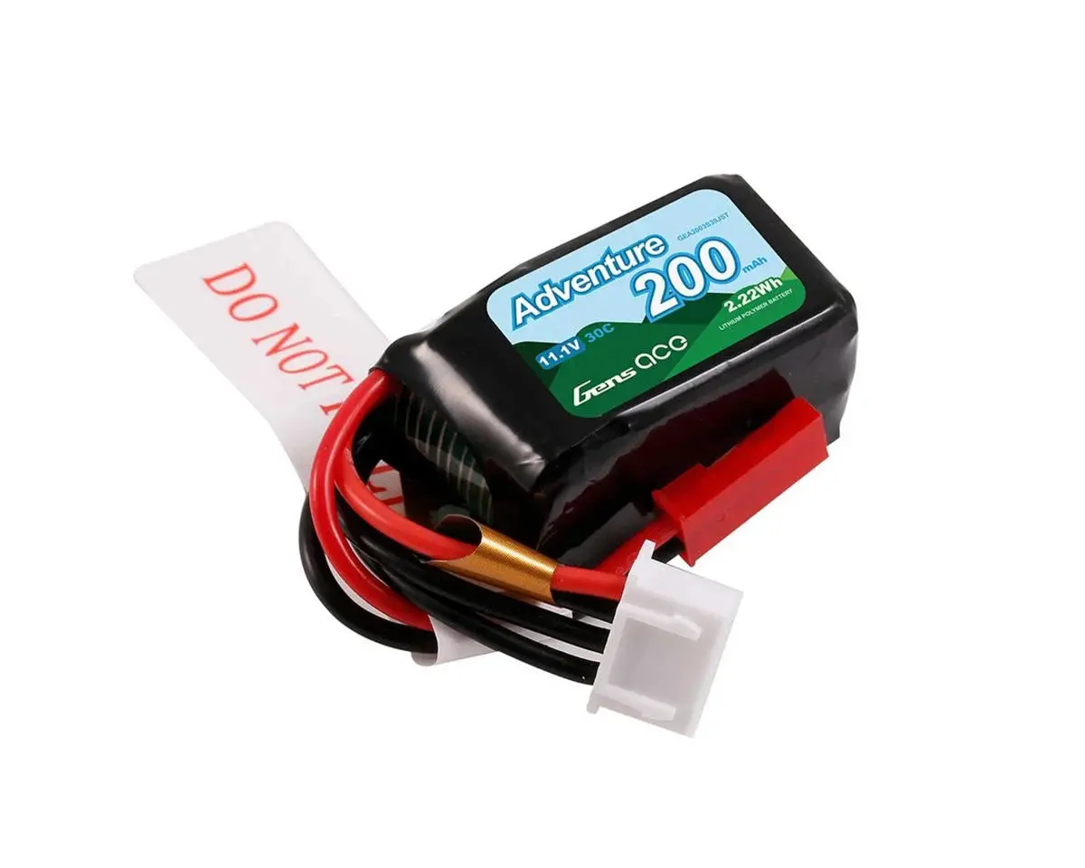 Gens Ace 3S 30C Adventure Lipo Battery Pack (11.1V/200Mah) W/Jst Connector 2