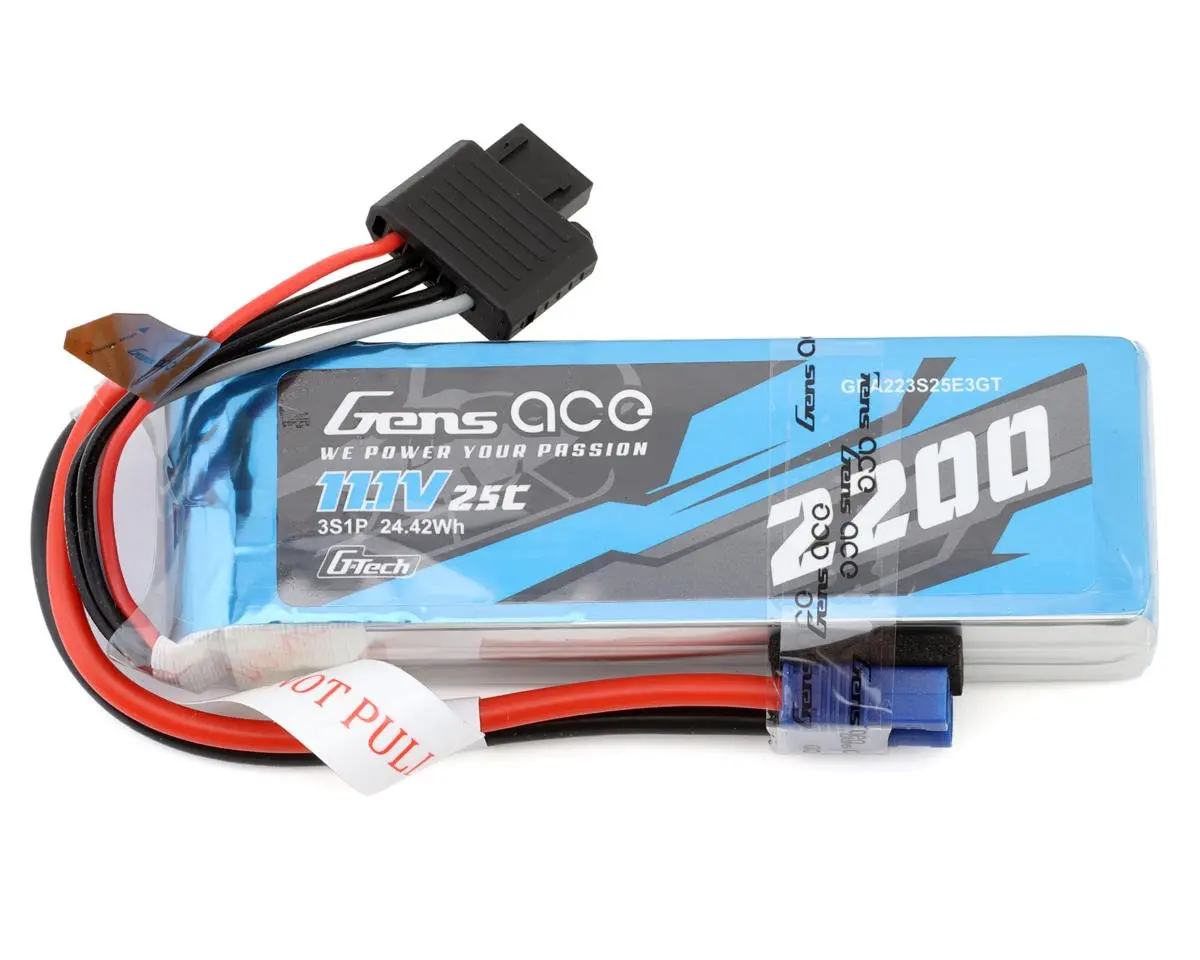 Gens Ace G-Tech Smart 3S Lipo Battery 25C (11.1V/2200Mah) W/Ec3 Connector 1