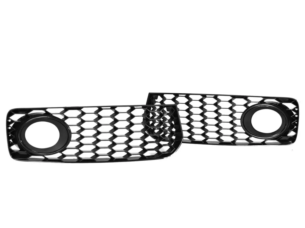 Audi A5 S-Line / S5 B8 Rs5 Style Black Fog Light Grilles W/ Black Trim 1