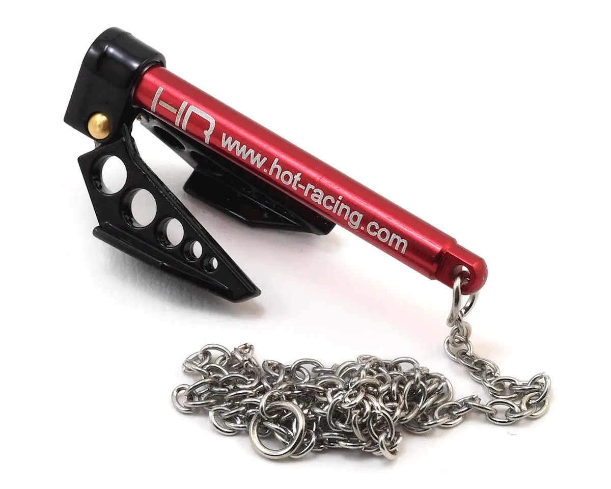 Hot Racing 1/10 Scale Portable Fold Up Winch Anchor (Black/Red) 1