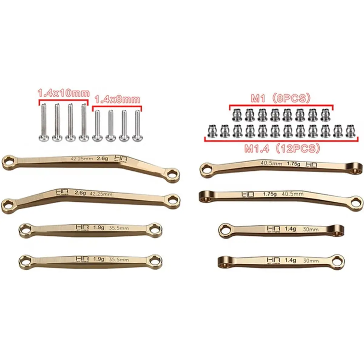 No Flex Upgrade Brass Link Set - Scx30 1