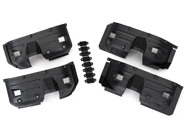 8018 Traxxas Front And Rear Inner Fenders With Rock Light Covers 1