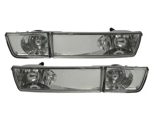 Vw Golf 3 Front Bumper Lights W / Fog - Chrome 1