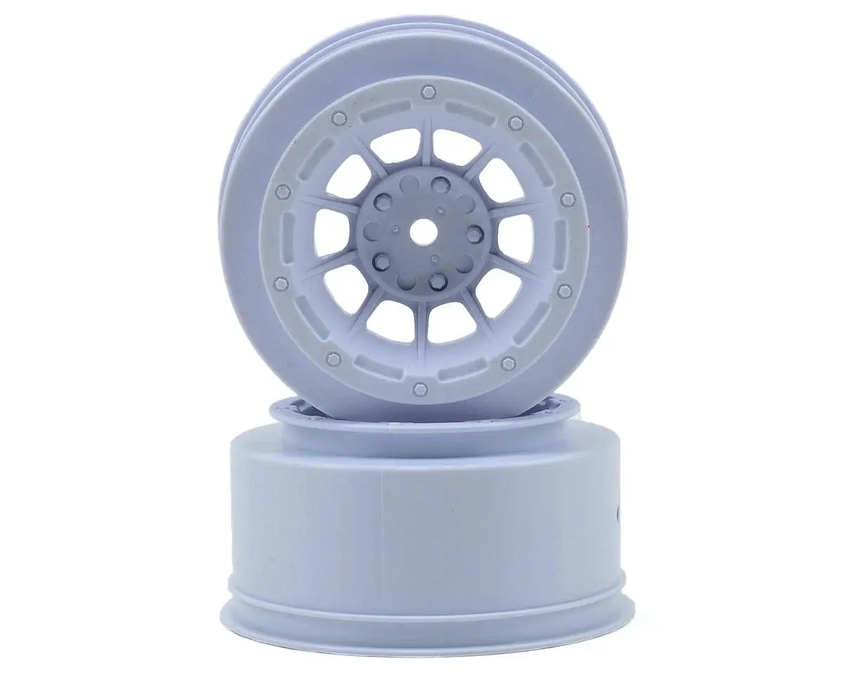 Jconcepts 12Mm Hex Hazard Short Course Wheels (White) (2) For Traxxas Slash Front 1