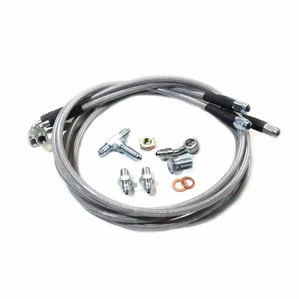 Tech-53 Stand Alone Dual Hydro Stainless Steel Braided Lines Dot Compliant (E30/E36/E46) 1