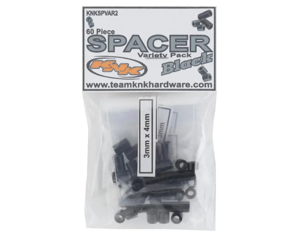 Team Knk Aluminum Spacer Variety Pack (Black) (60) 1