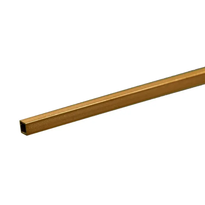 Square Brass Tube: 1/8" Od X 0.014" Wall X 12" Long 1