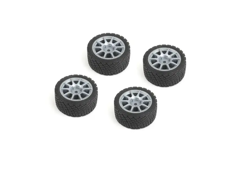 Louise Rally Tires+Wheels 10 Spoke Gray +1Mm (4Pcs), Fits Lmx 1