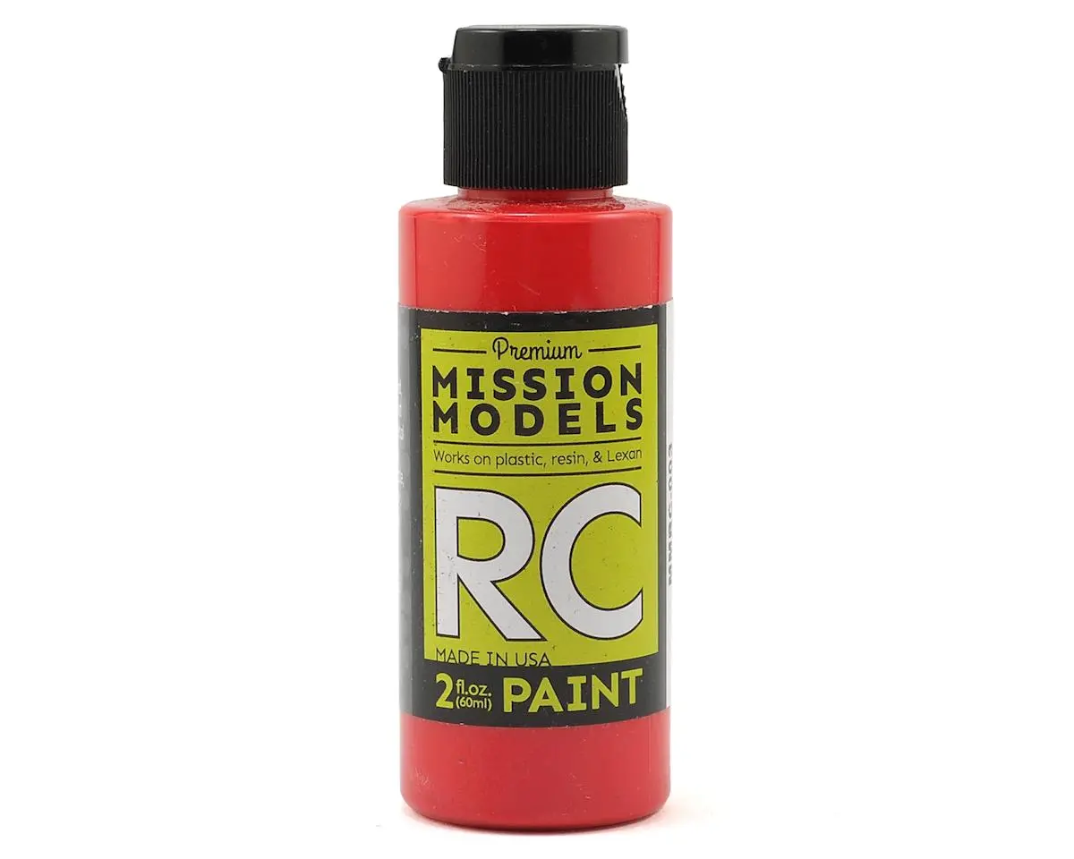 Mission Models Red Acrylic Lexan Body Paint (2Oz) 1