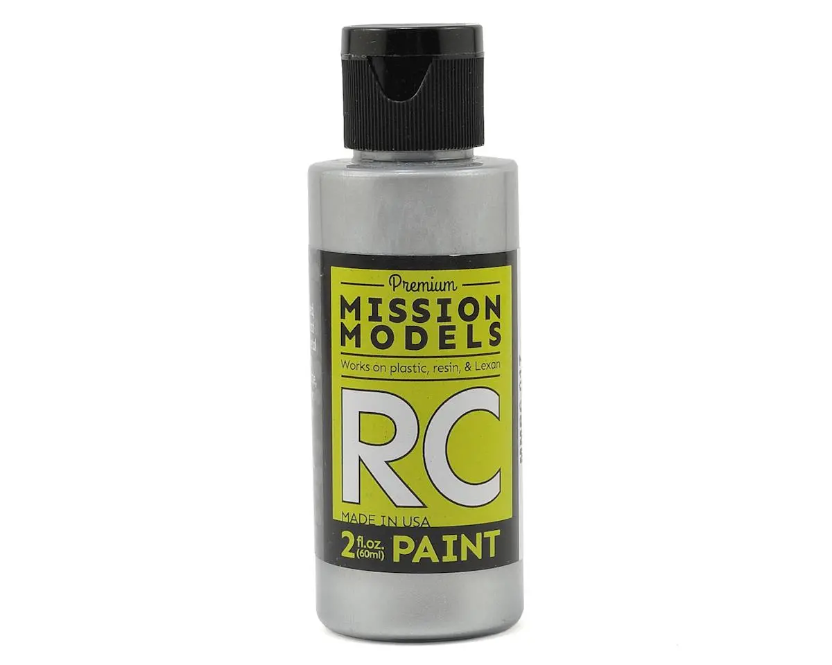 Mission Models Racing Silver Acrylic Lexan Body Paint (2Oz) 1