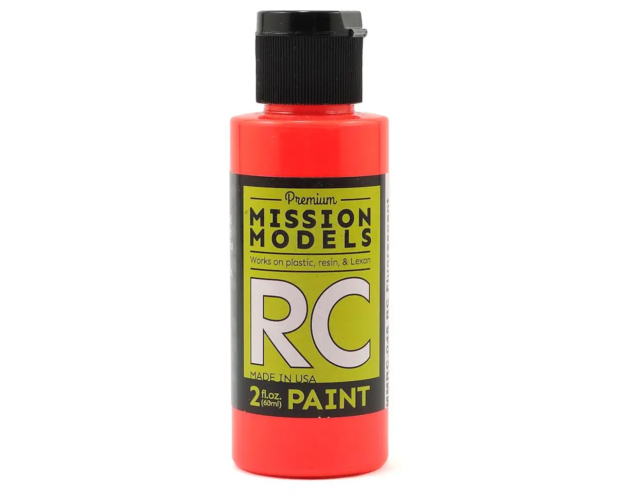 Mission Models Fluorescent Racing Red Acrylic Lexan Body Paint (2Oz) 1