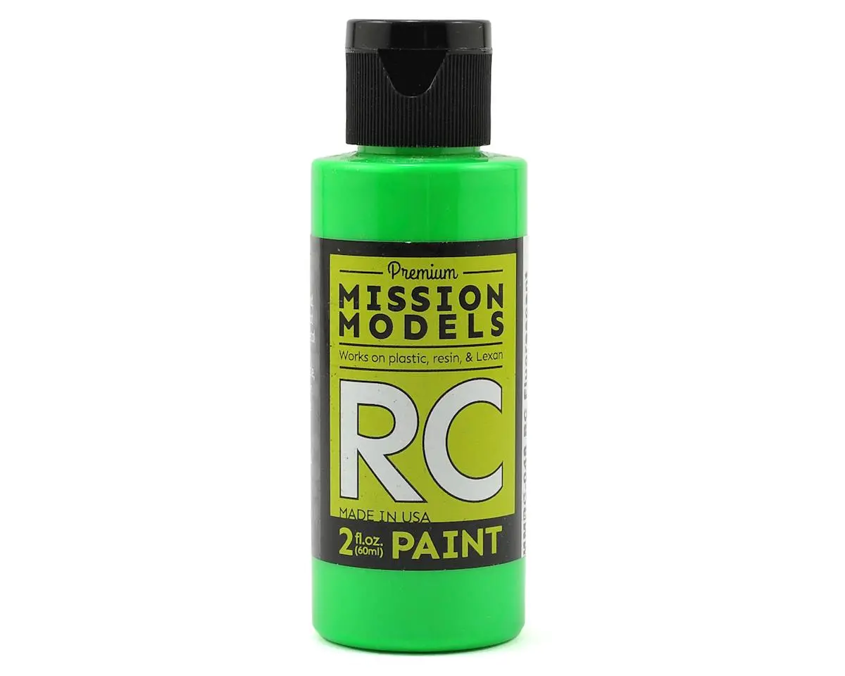 Mission Models Flourescent Racing Green Acrylic Lexan Body Paint (2Oz) 1