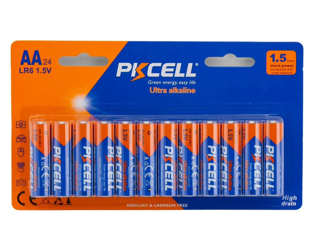 Pkcell Ultra Alkaline Aa Batteries 24 Pack Box (12) 1