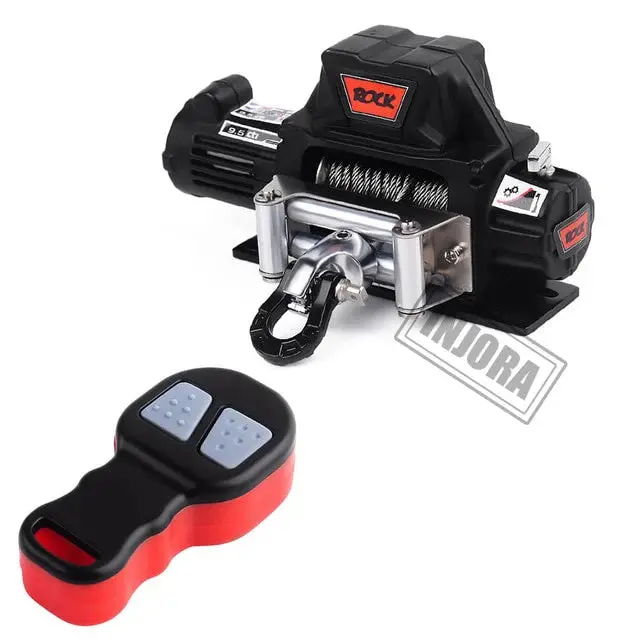 Injora Metal Automatic Winch Wireless Remote Controller System For 1/10 Rc Crawler 1