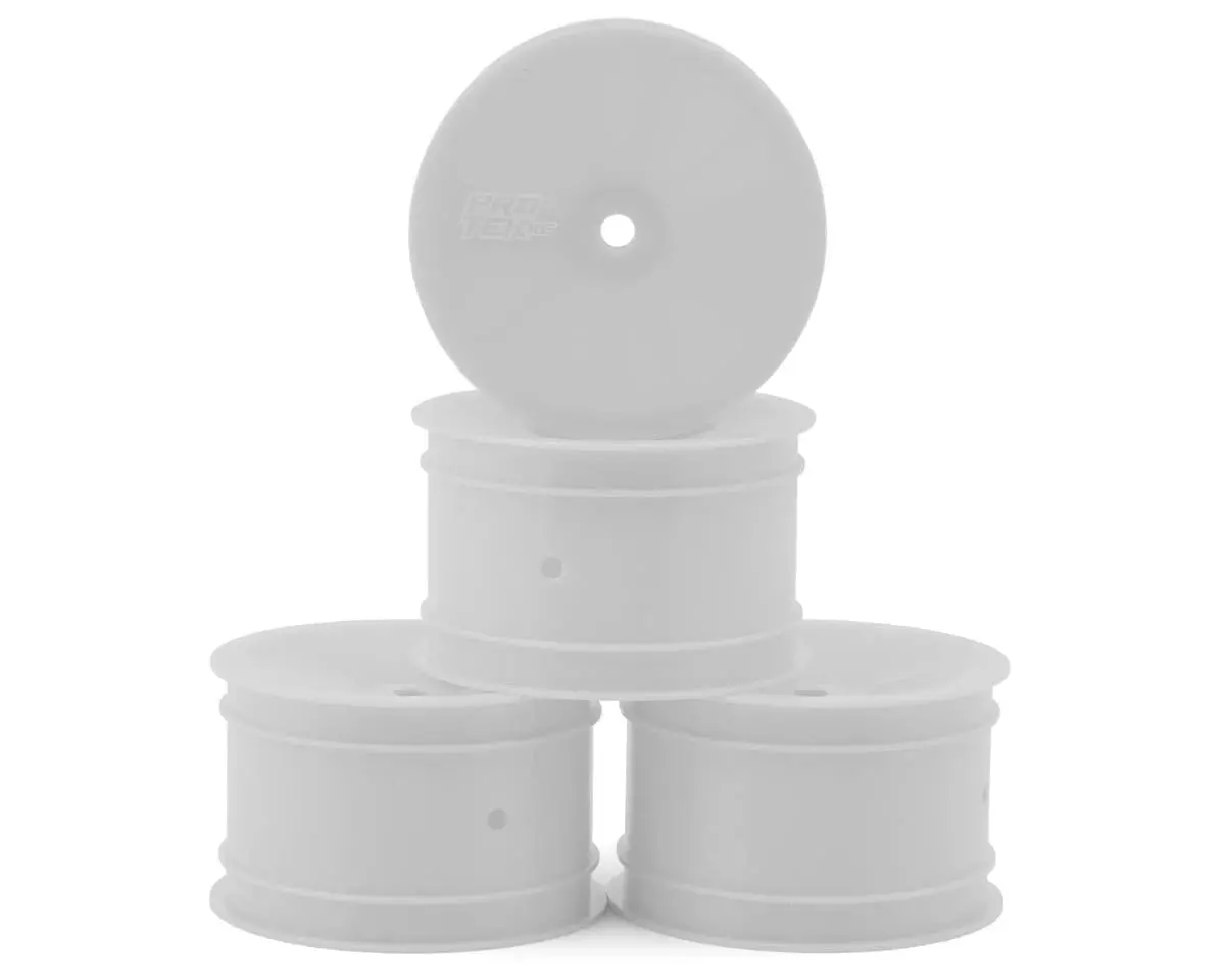 Protek Rc 2.2" Concave Rear 1/10 Buggy Wheels (White) (4) (12Mm Hex) 1