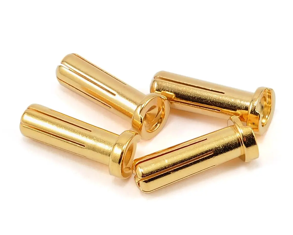 Protek Rc 5.0Mm "Super Bullet" Solid Gold Connectors (4 Male) 1